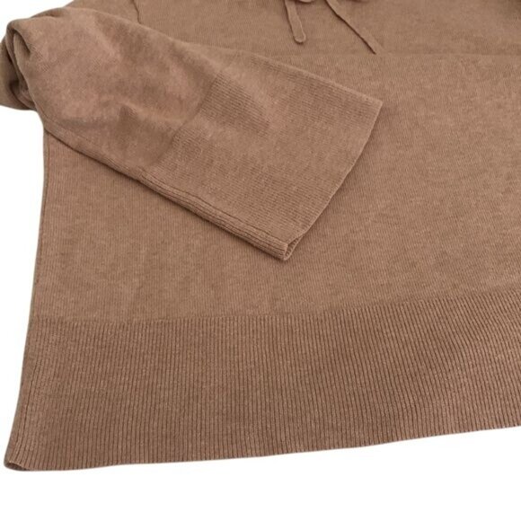 Loft Outlet Womens Cowl Neck Sweater Large 100% Cotton Beige Machine Washable Fa - Picture 8 of 11